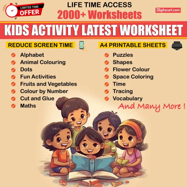 2000+ Printable Latest Worksheet For Kids + Free Coloring sheet - Image 3